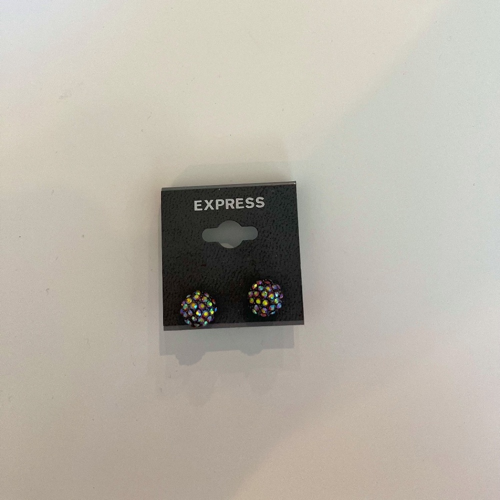 Express Festive Sparkling Sphere Earrings